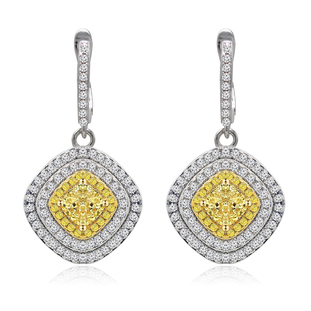 Cushion Shape Stud Earring